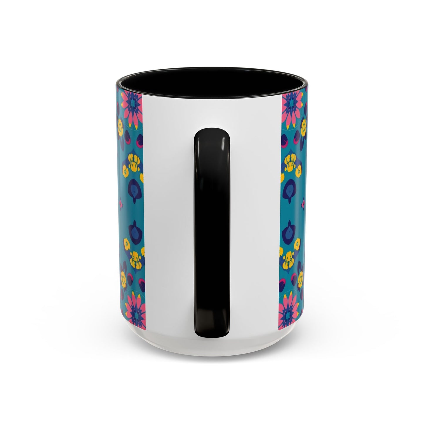 Accent Coffee Mug, Libra, Zodiac v2, Flower Pattern, (11, 15oz)