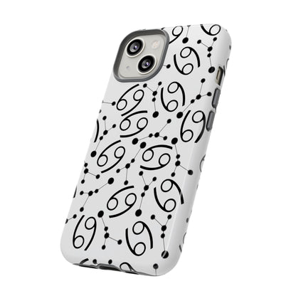 Tough Cases with the Cancer Zodiac sign for iPhone, Samsung Galaxy, and Google Pixel devices