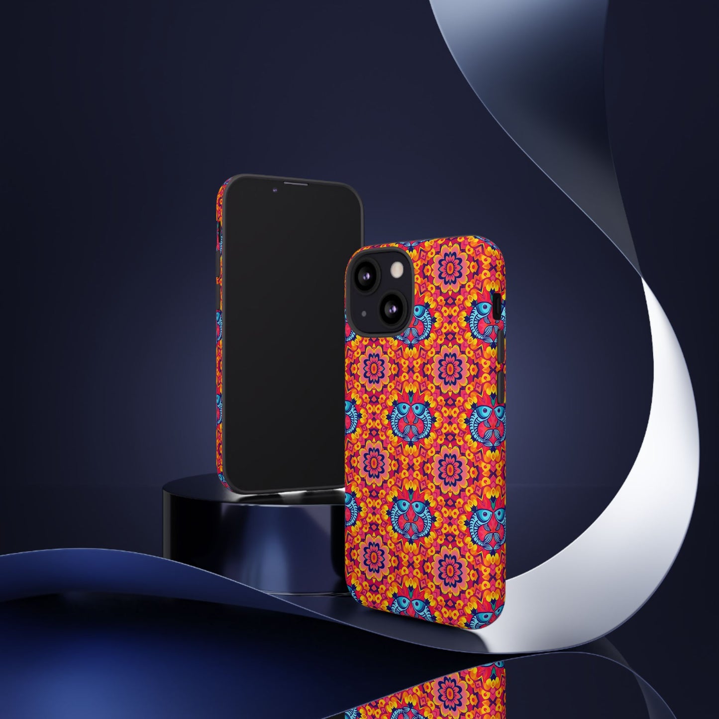 Tough Cases, Pisces, Zodiac v1, Flower Pattern