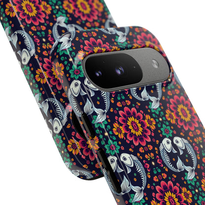 Tough Cases, Pisces, Zodiac v4, Flower Pattern