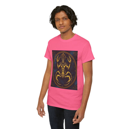 Unisex Heavy Cotton T-Shirt, Scorpion King, Cancer Zodiac Design