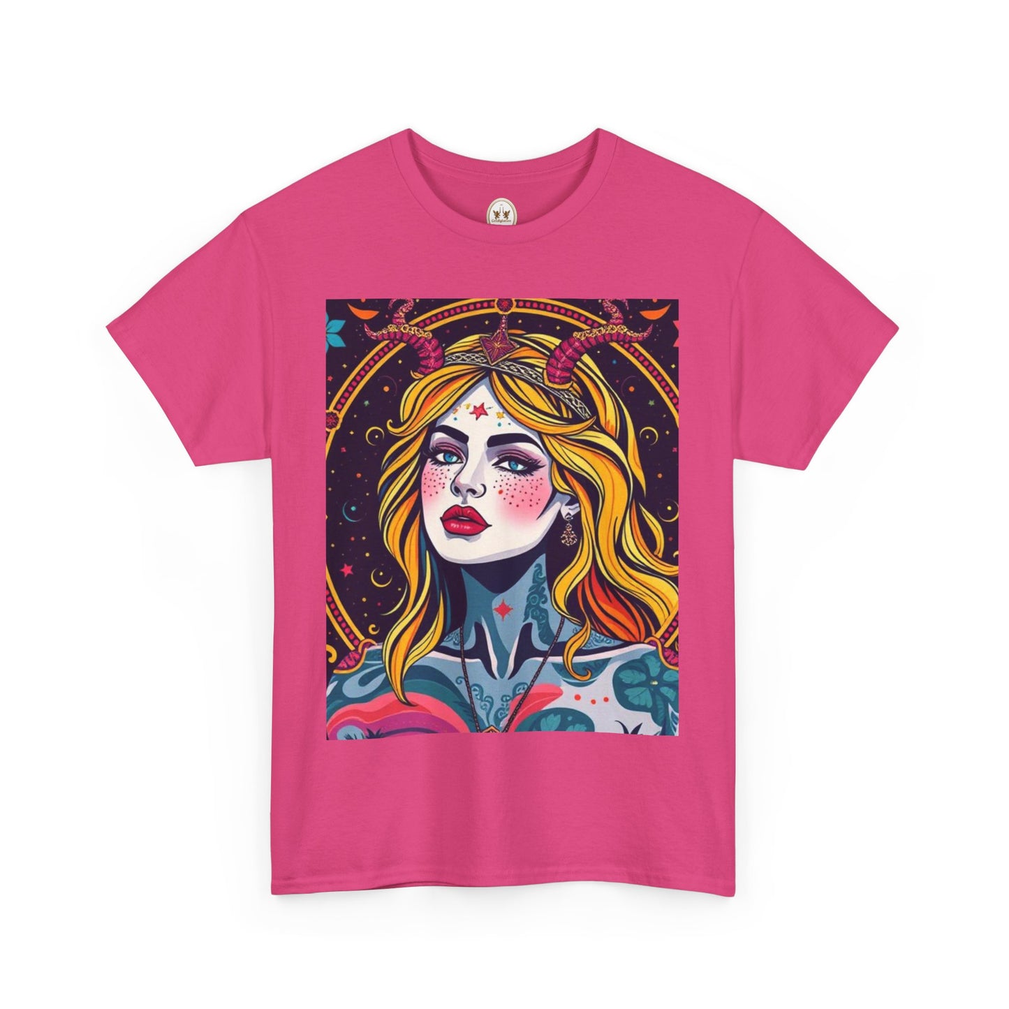 Unisex Heavy Cotton T-Shirt, Virgo, Zodiac v2, Sexy Art