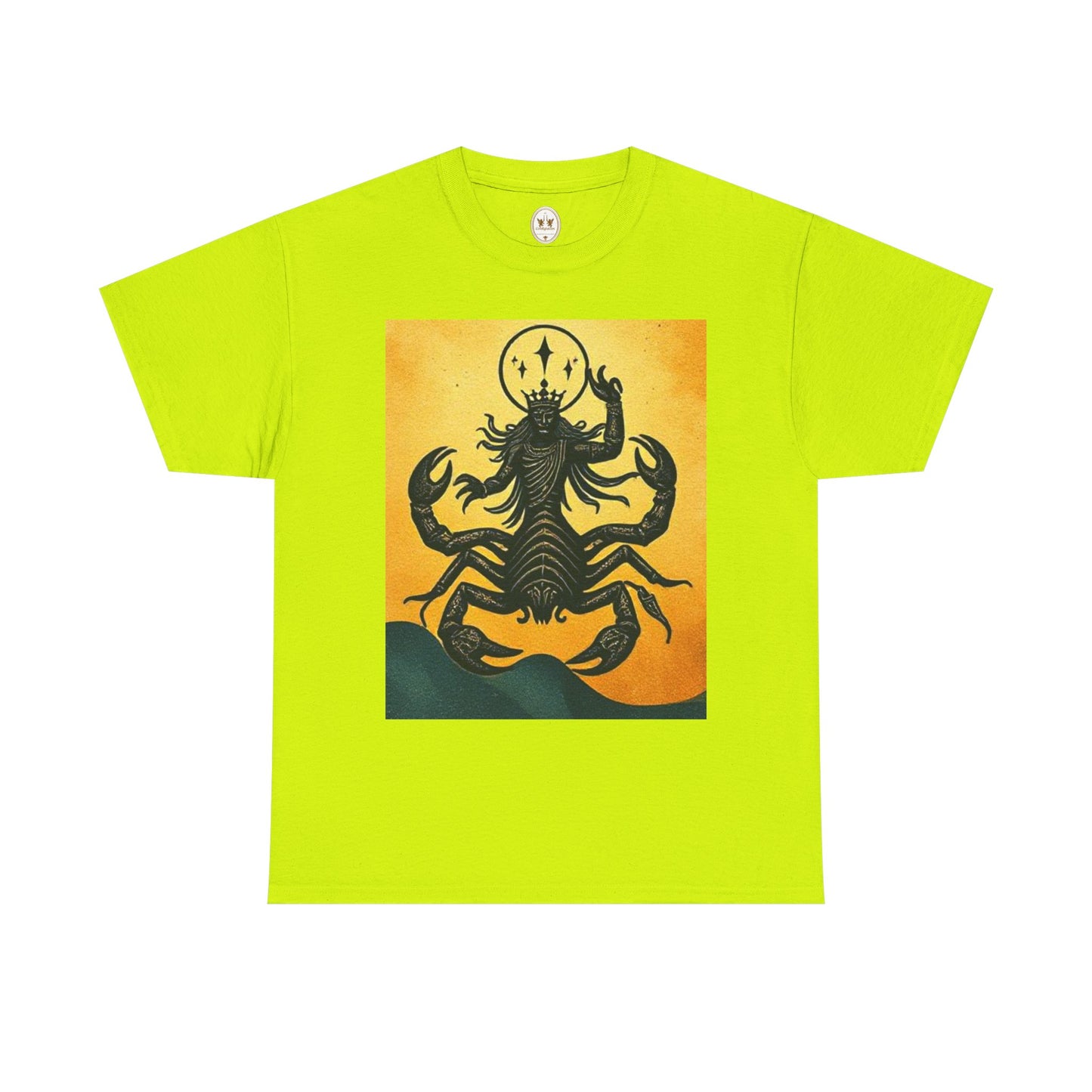 Unisex Heavy Cotton T-Shirt, Scorpion King, Print Art, Scorpio Zodiac Design
