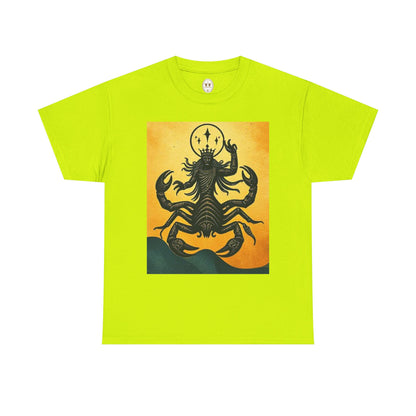Unisex Heavy Cotton T-Shirt, Scorpion King, Print Art, Scorpio Zodiac Design