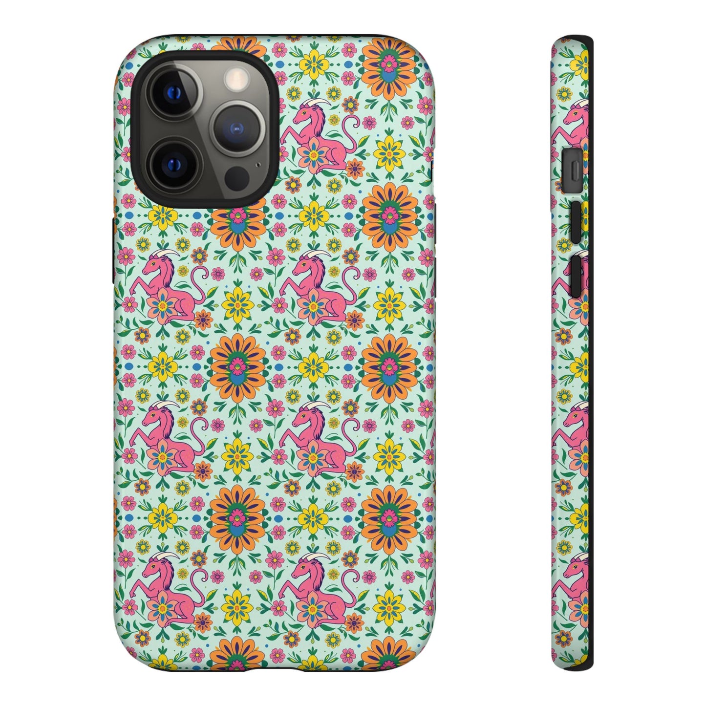 Tough Cases, Aquarius, Zodiac, Flower Pattern