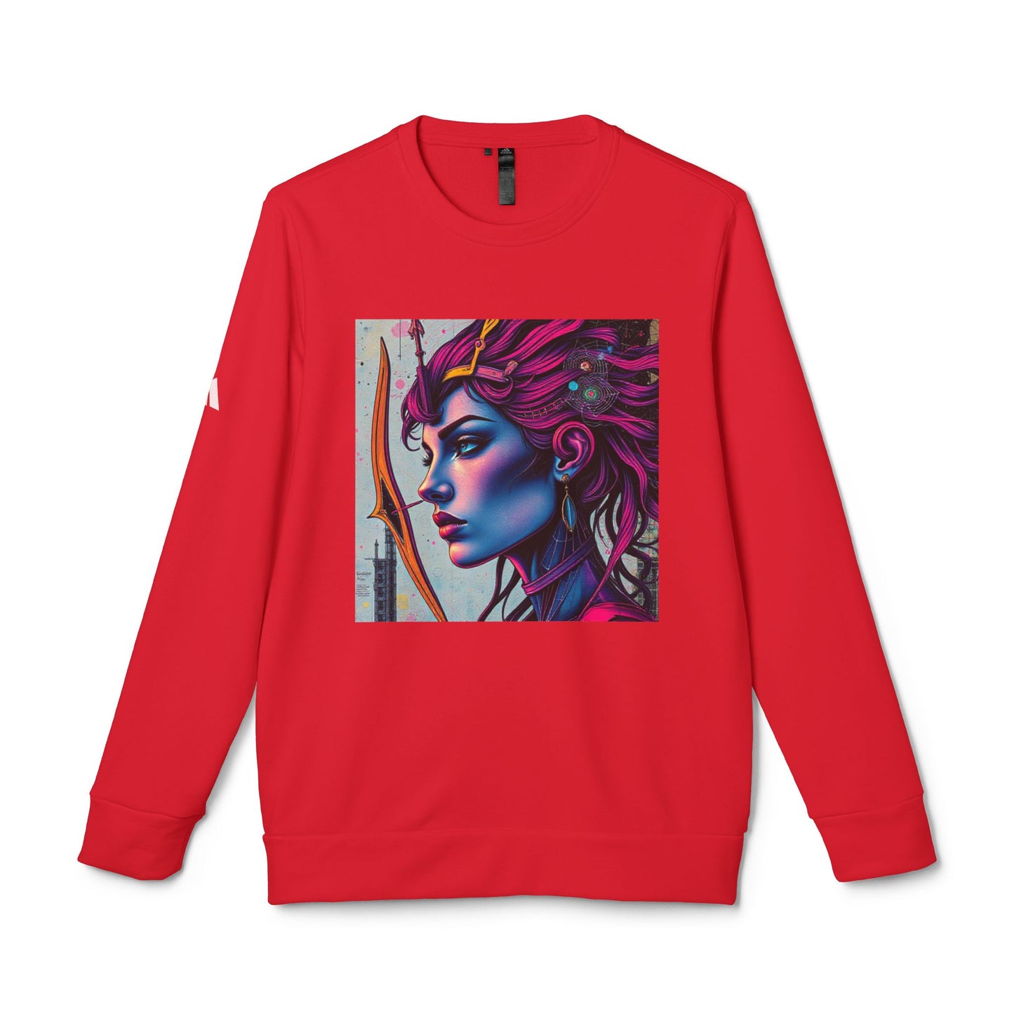 Adidas, Unisex Fleece Crewneck Sweatshirt, Sagittarius, Pop Art v1, Zodiac