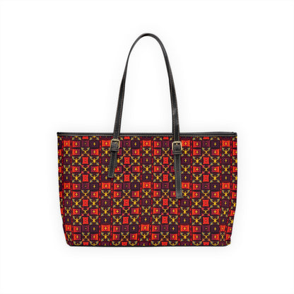 Leather Shoulder Bag, Sagittarius, Zodiac v3, Shapes Pattern