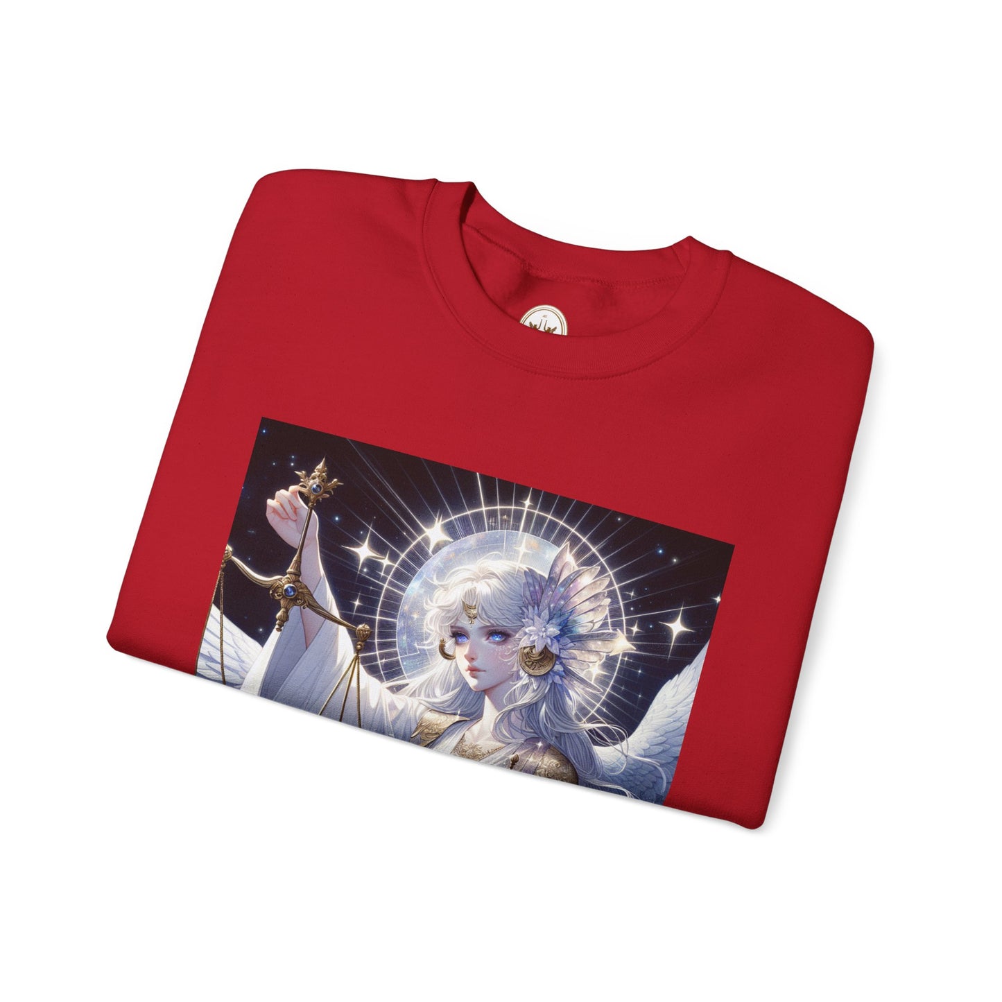 Unisex Heavy Blend™ Crewneck Sweatshirt,anime angel, Libra Zodiac Design
