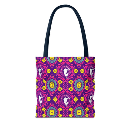 Tote Bag, (AOP), Capricorn, Zodiac v5, Flower Pattern