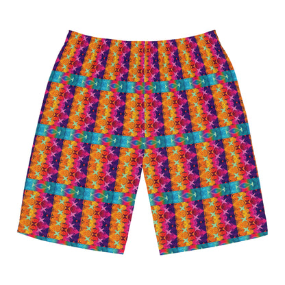 Men's Board Shorts, (AOP), Pisces, Zodiac, Shape Pattern