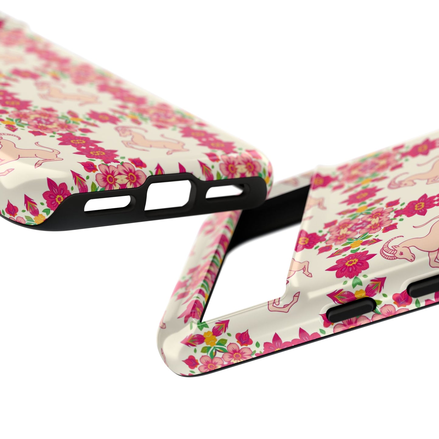 Tough Cases, Capricorn, Zodiac v3, Flower Pattern