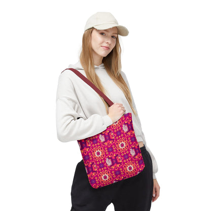 Tote Bag (AOP), Gemini, Zodiac v1, Flower Pattern