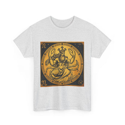 Unisex Heavy Cotton T-Shirt, Crab King, Cancer Zodiac Design