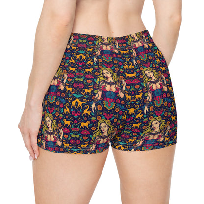 Women's Shorts, (AOP), Libra, Zodiac v3, Sexy Pattern