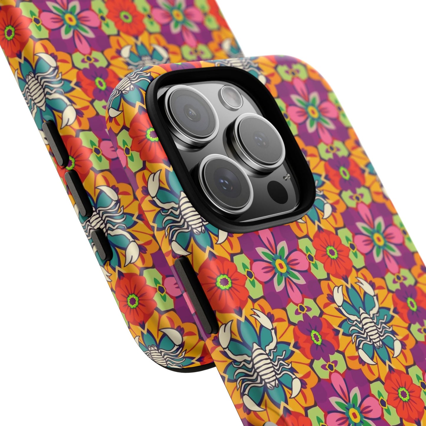 Tough Cases, Scorpio, Zodiac v3, Flower Pattern