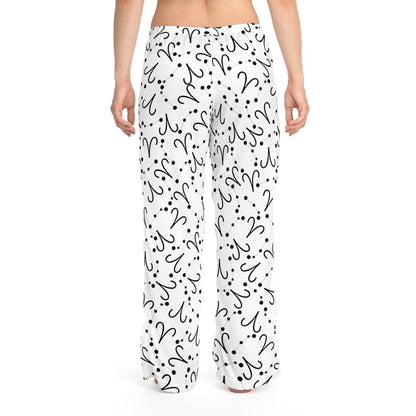 Women's Zodiac Pajama Pants (AOP) Aries Zodiac Sign