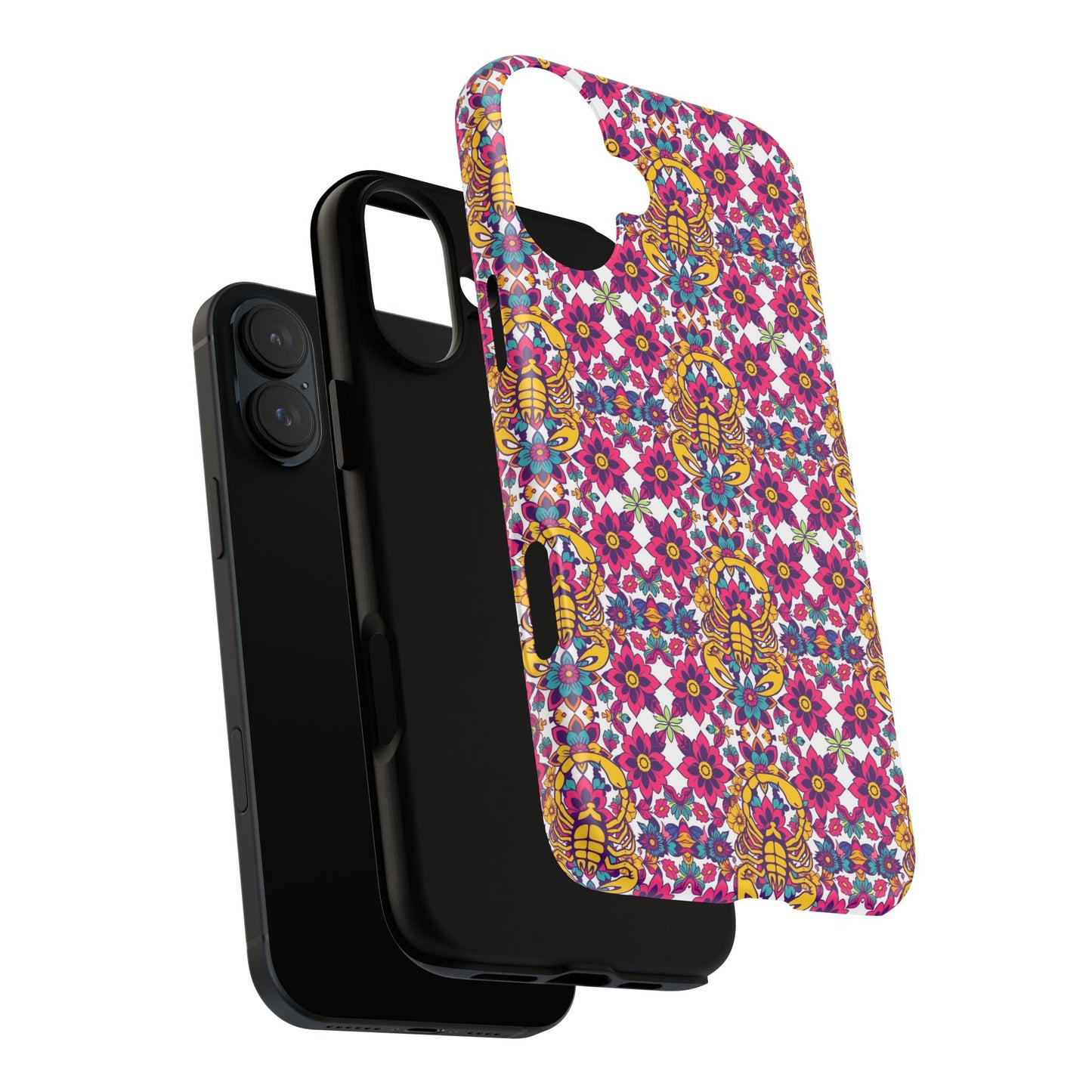 Tough Cases, Scorpio, Zodiac v2, Flower Pattern