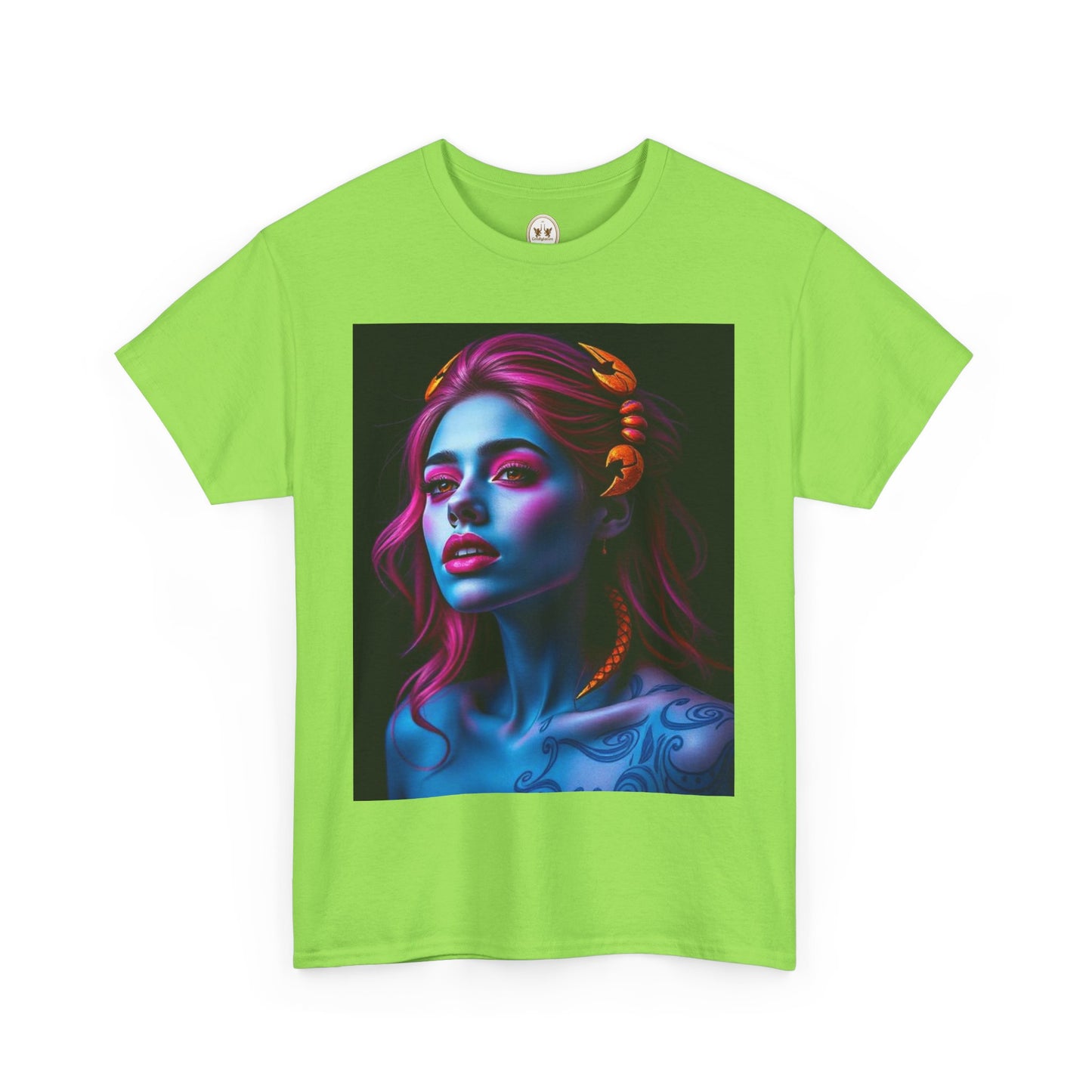 Unisex Heavy Cotton T-Shirt, Scorpio, Zodiac, Sexy Art