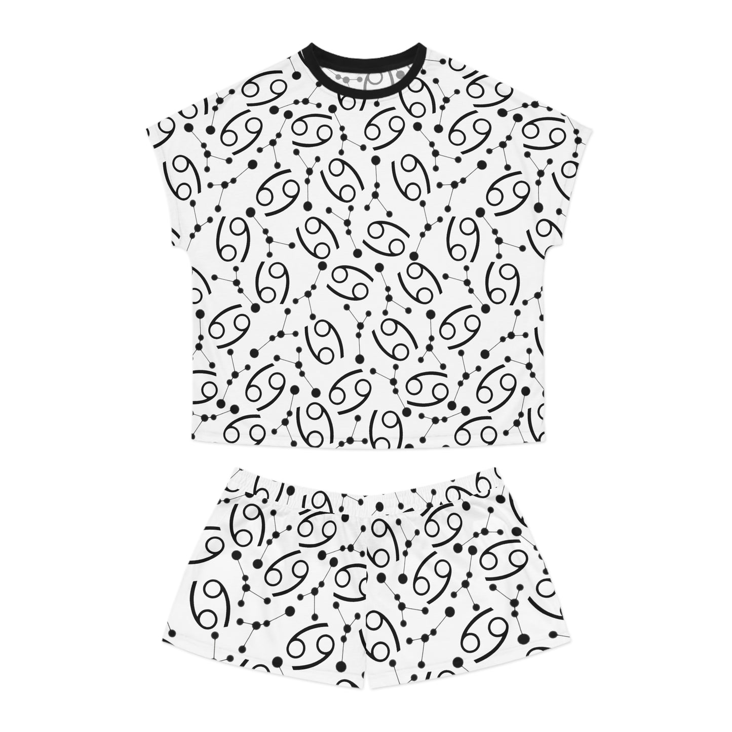 Women's Short Pajama Set Cancer Zodiac Sign (AOP)