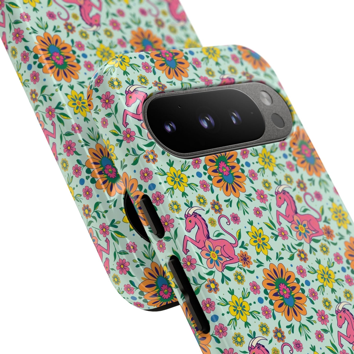Tough Cases, Aquarius, Zodiac, Flower Pattern