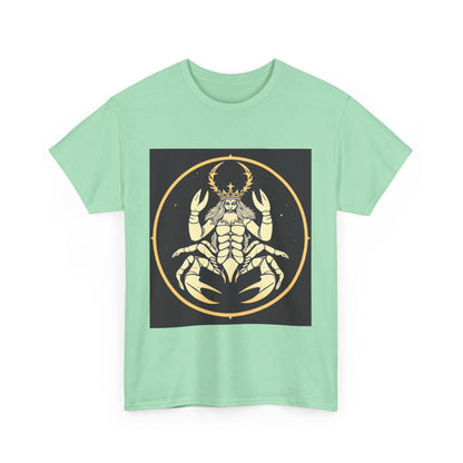 Unisex Heavy Cotton T-Shirt, Scorpio King, Print Art, Zodiac Design