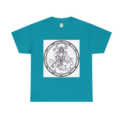 Unisex Heavy Cotton T-Shirt, Bull Centaur v1, Taurus Zodiac Design