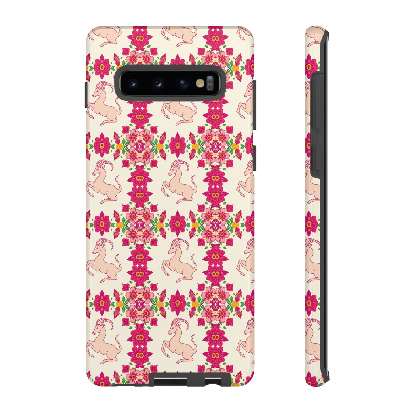 Tough Cases, Capricorn, Zodiac v3, Flower Pattern