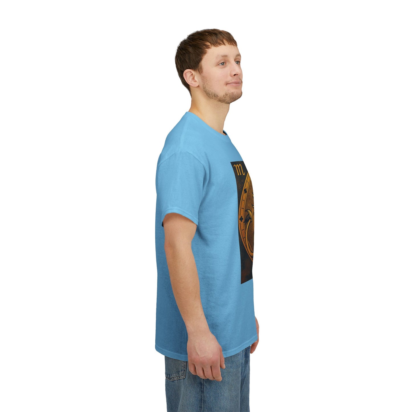 Unisex Heavy Cotton T-Shirt, Gold Lion v1, Leo Zodiac Design