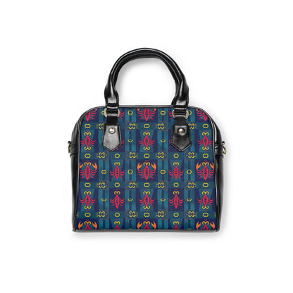 Shoulder Handbag, Scorpio, Zodiac v3, Shapes Pattern