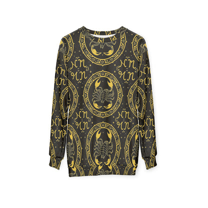 Unisex Sweatshirt, Zodiac Design, Pattern v1, Scorpio, AOP