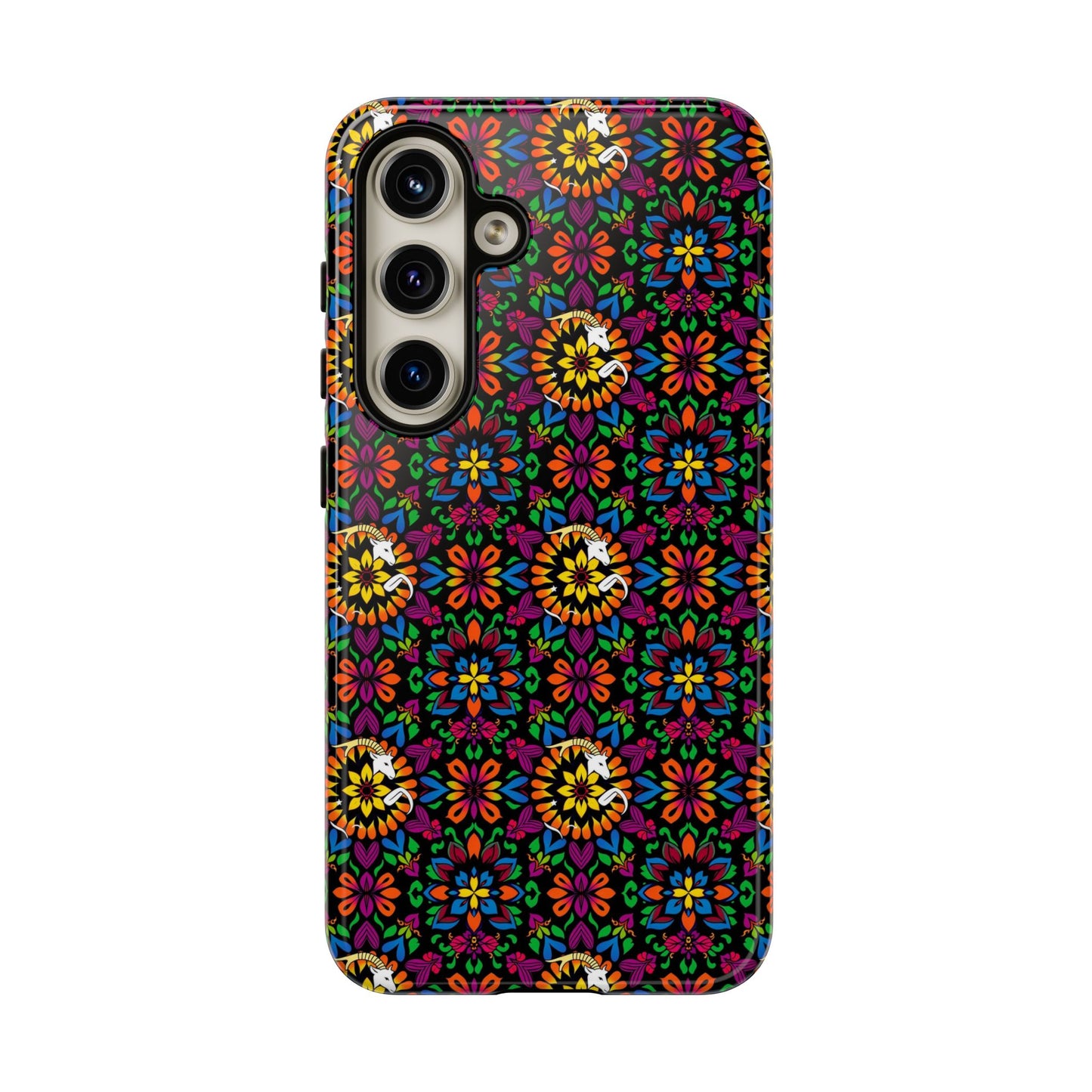 Tough Cases, Capricorn, Zodiac v2, Flower Pattern
