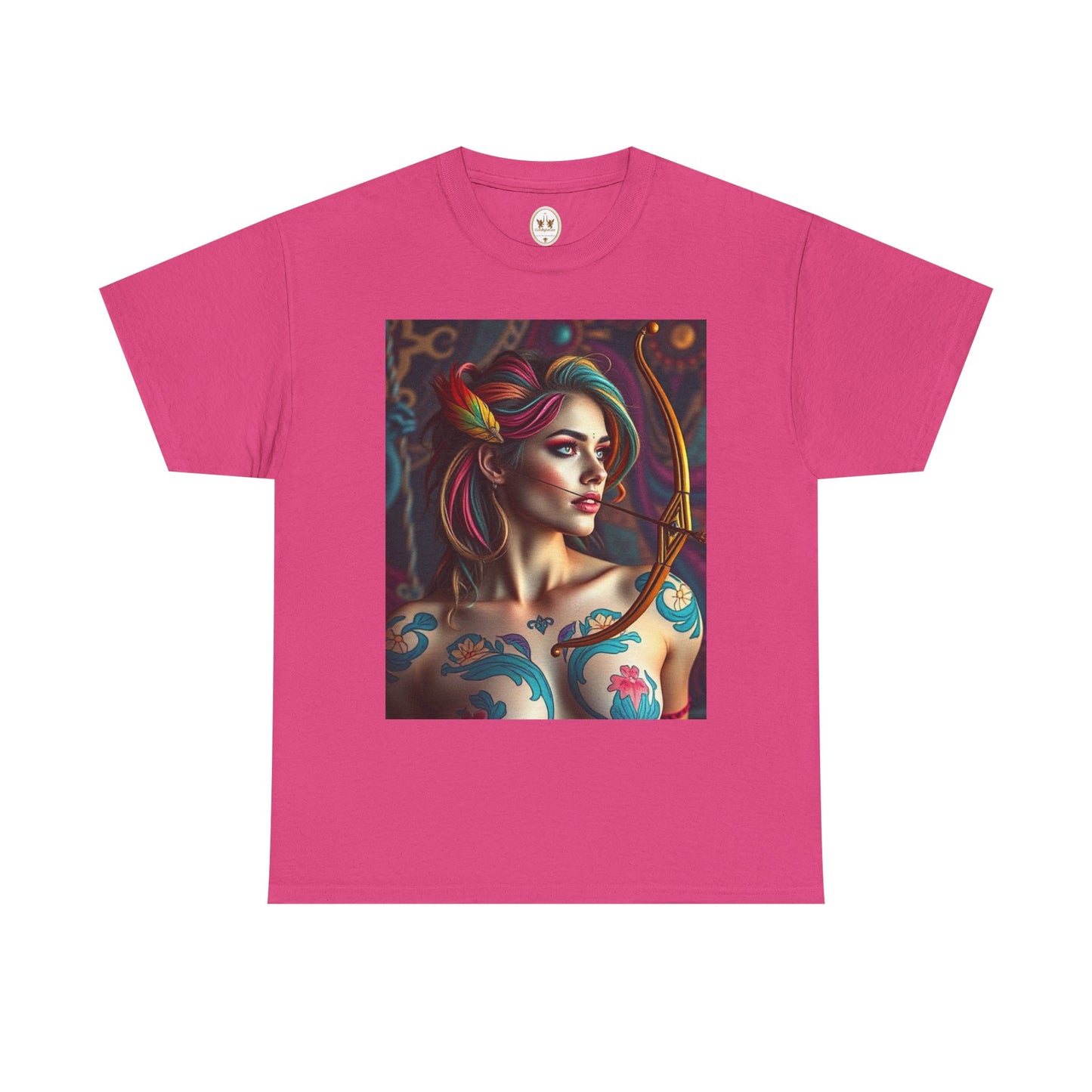 Unisex Heavy Cotton T-Shirt, Sagittarius, Zodiac v1, Sexy Art
