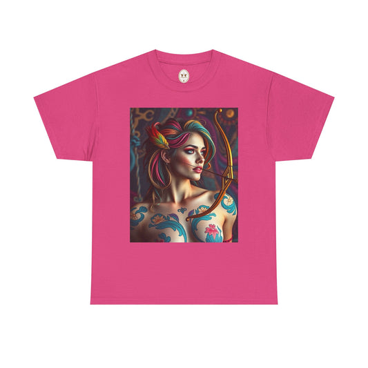 Unisex Heavy Cotton T-Shirt, Sagittarius, Zodiac v1, Sexy Art