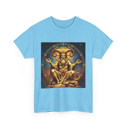 Unisex Heavy Cotton T-Shirt, On The Throne, Taurus Zodiac Design