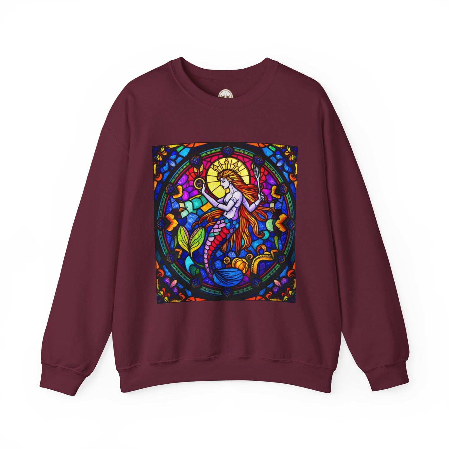 Unisex Heavy Blend™ Crewneck Sweatshirt, Glass 1, Aquarius Zodiac Design