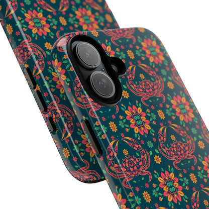 Tough Cases, Cancer, Zodiac v4, Flower Pattern