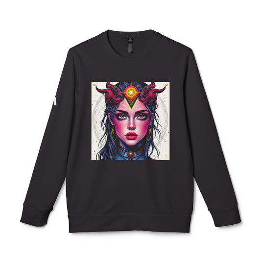 Adidas, Unisex Fleece Crewneck Sweatshirt, Virgo, Pop Art v1, Zodiac
