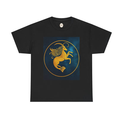 Unisex Heavy Cotton T-Shirt, Capricorn Animal v3, Symbol, Zodiac Design