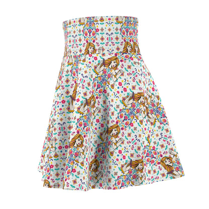 Women's Skater Skirt, (AOP), Libra, Zodiac v3, Sexy Pattern