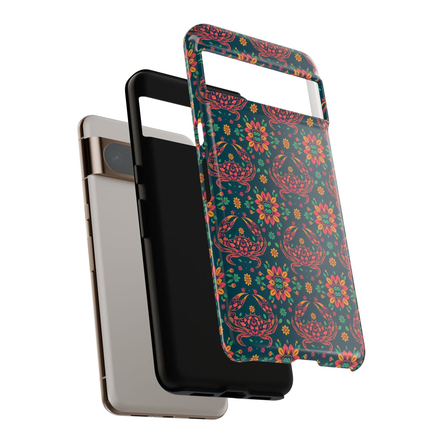 Tough Cases, Cancer, Zodiac v4, Flower Pattern