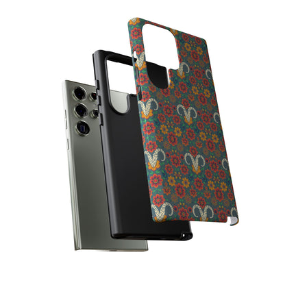 Tough Cases, Aries, Zodiac v3, Flower Pattern