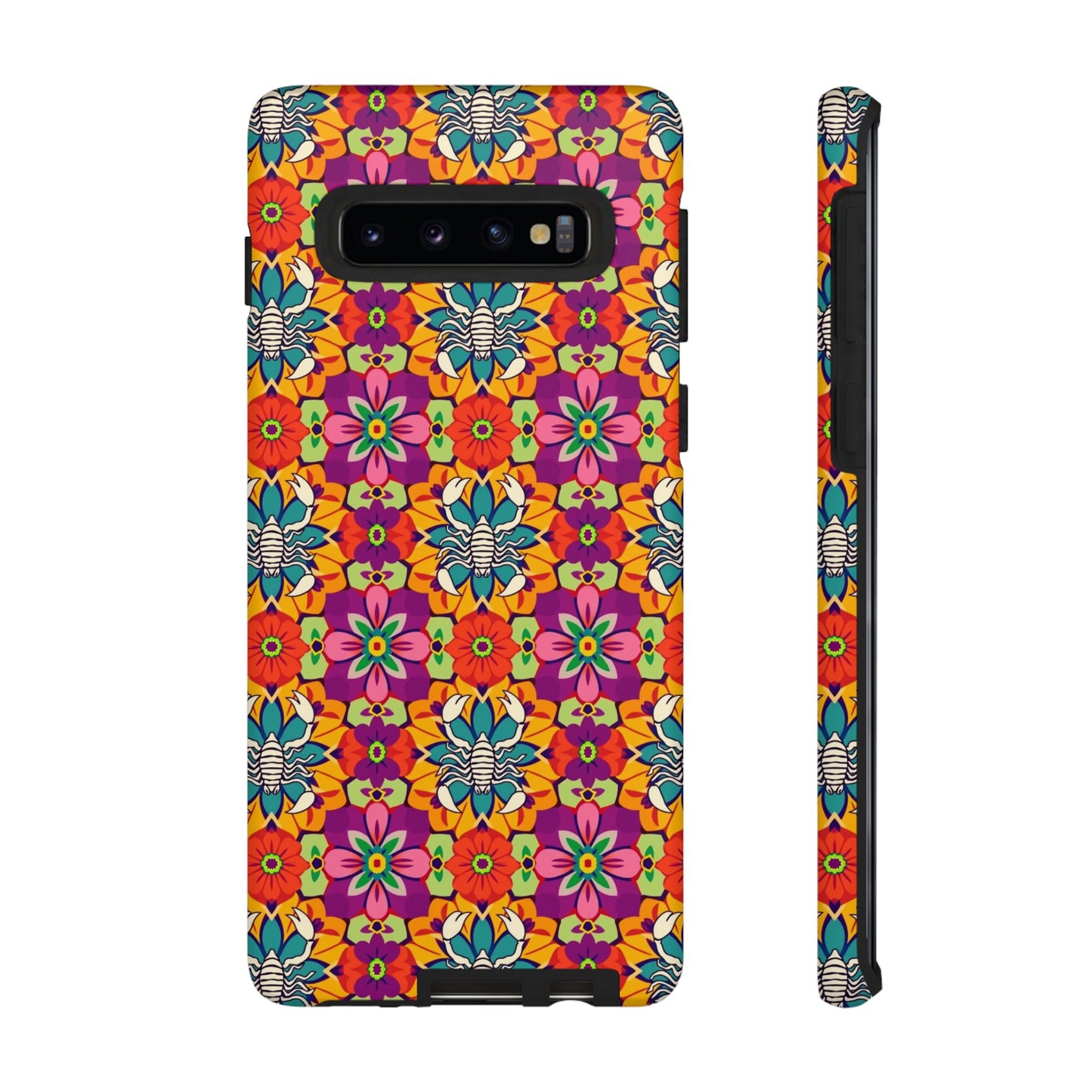 Tough Cases, Scorpio, Zodiac v3, Flower Pattern