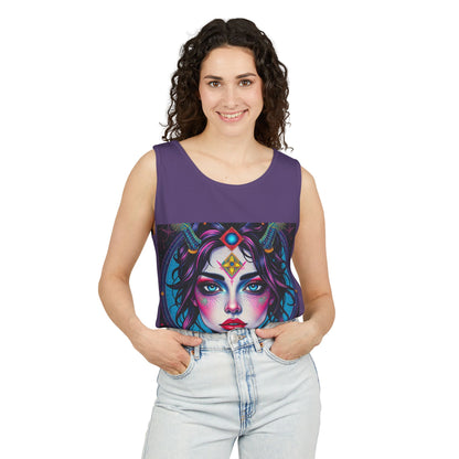 Unisex Garment-Dyed, Tank Top, Aquarius Design, Pop Art, 100% Ringspun US cotton