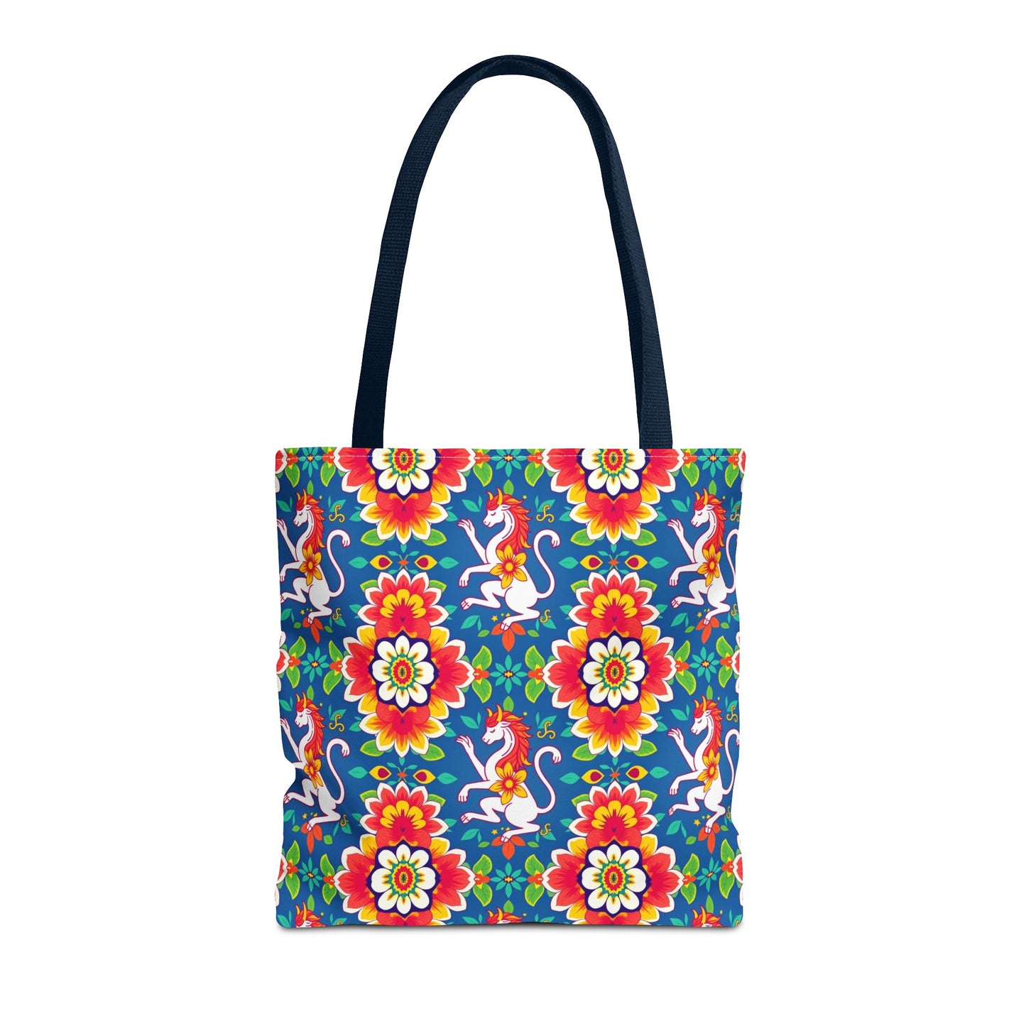 Tote Bag, (AOP), Virgo, Zodiac v2, Flower Pattern