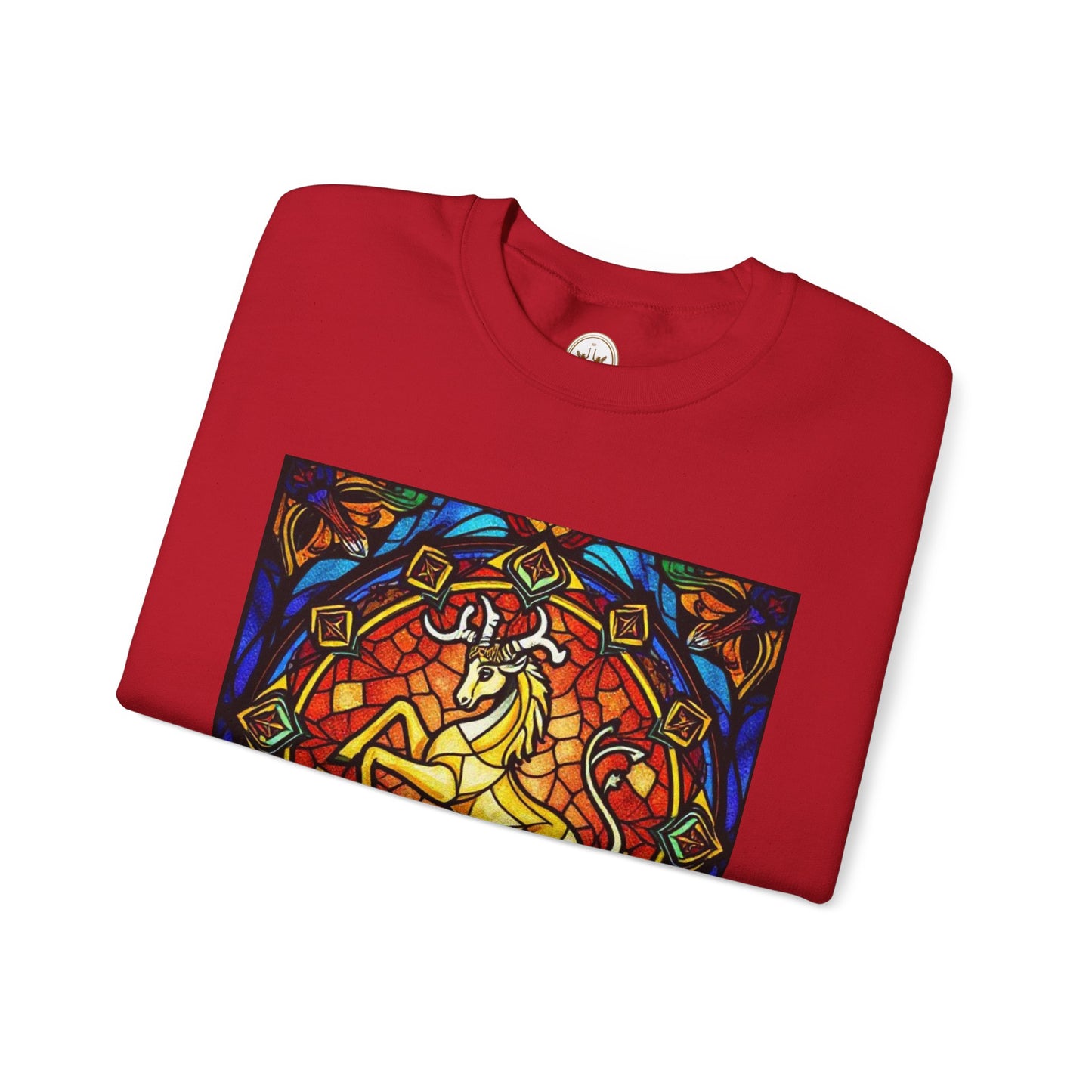 Unisex Heavy Blend™ Crewneck Sweatshirt, Glass 1, Capricorn Zodiac Design