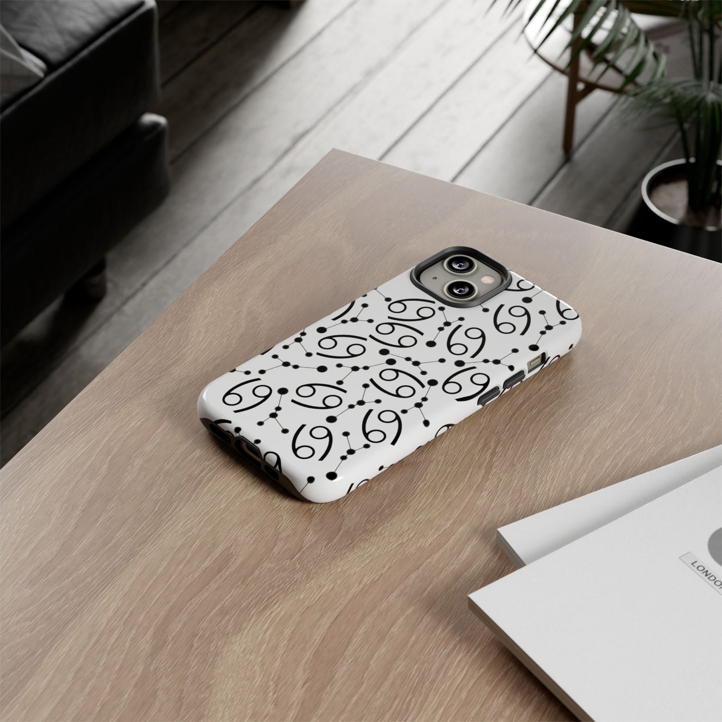 Tough Cases with the Cancer Zodiac sign for iPhone, Samsung Galaxy, and Google Pixel devices