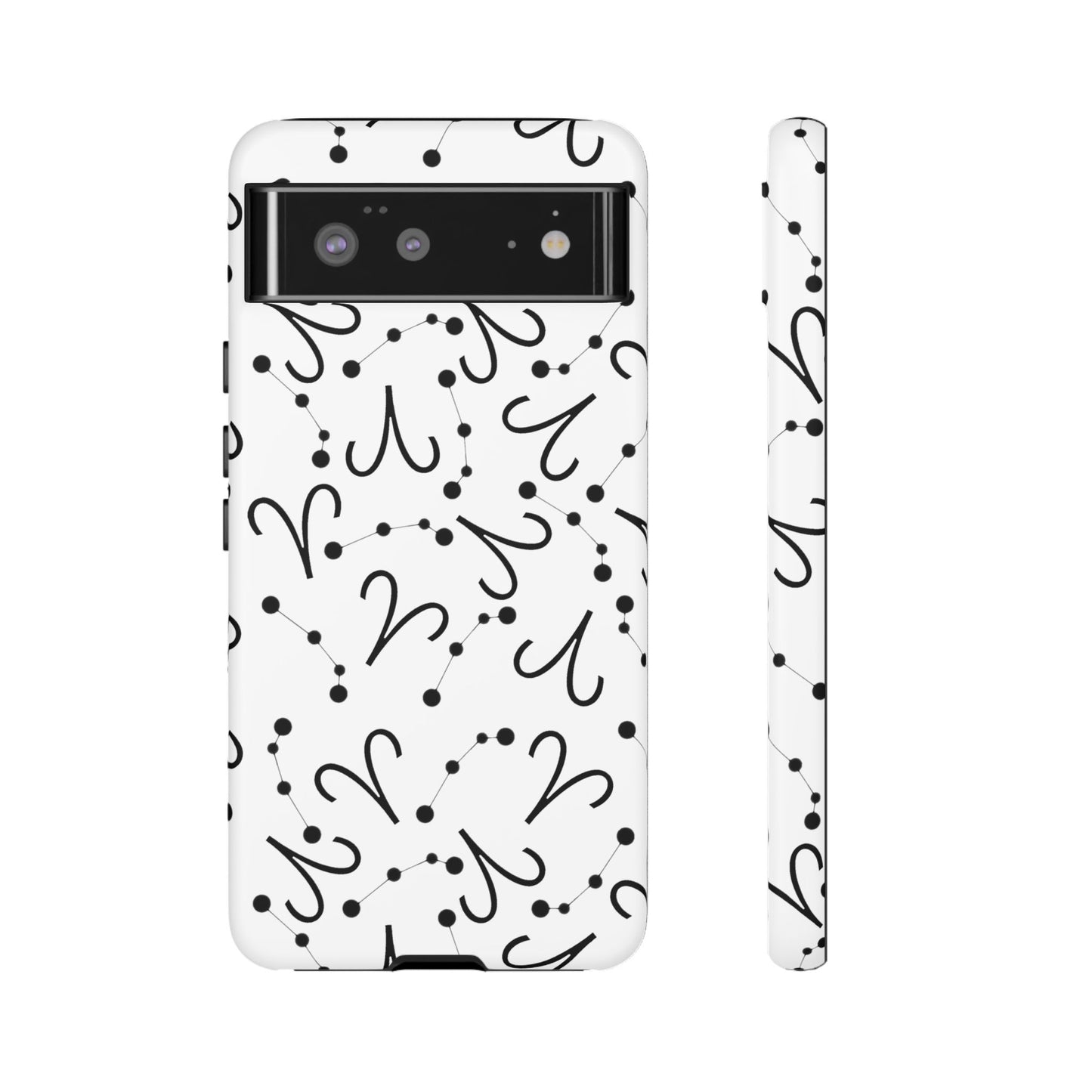 Tough Cases with the Aries Zodiac sign for iPhone, Samsung Galaxy, and Google Pixel devices