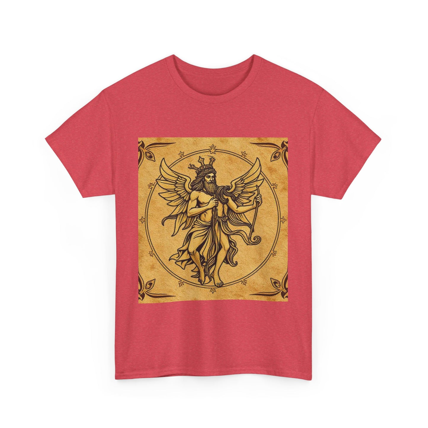 Unisex Heavy Cotton T-Shirt, Pencil Art, Gemini Zodiac Design