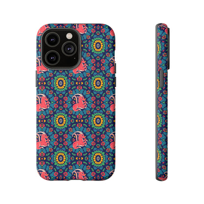 Tough Cases, Capricorn, Zodiac v1, Flower Pattern