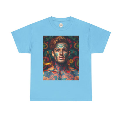 Unisex Heavy Cotton T-Shirt, Libra, Zodiac, Sexy Art